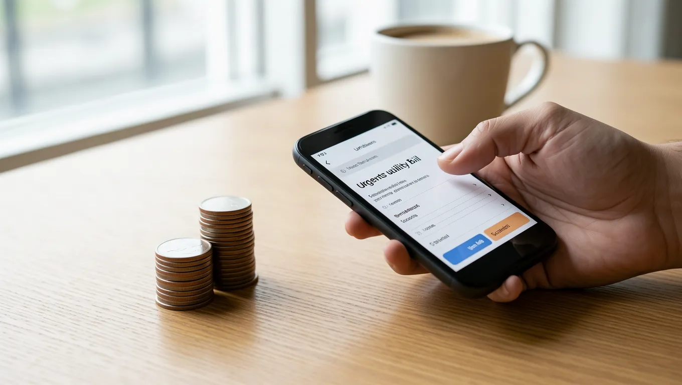 Using a mobile device for $500 personal loans online to pay bills quickly.