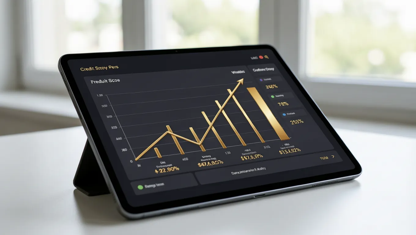 A digital dashboard displaying an excellent credit score for the best personal loans for high credit in 2026.