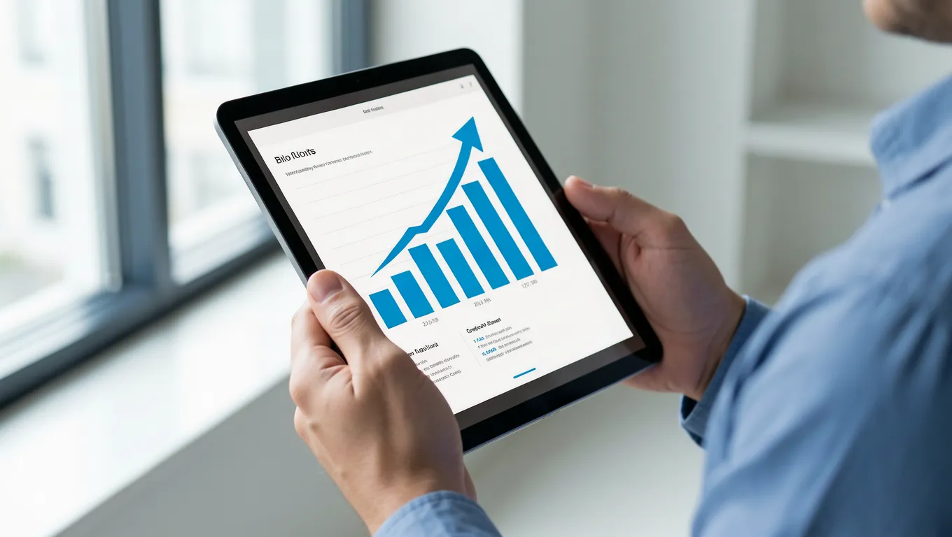 Analyzing the best unsecured loans through digital charts on a tablet