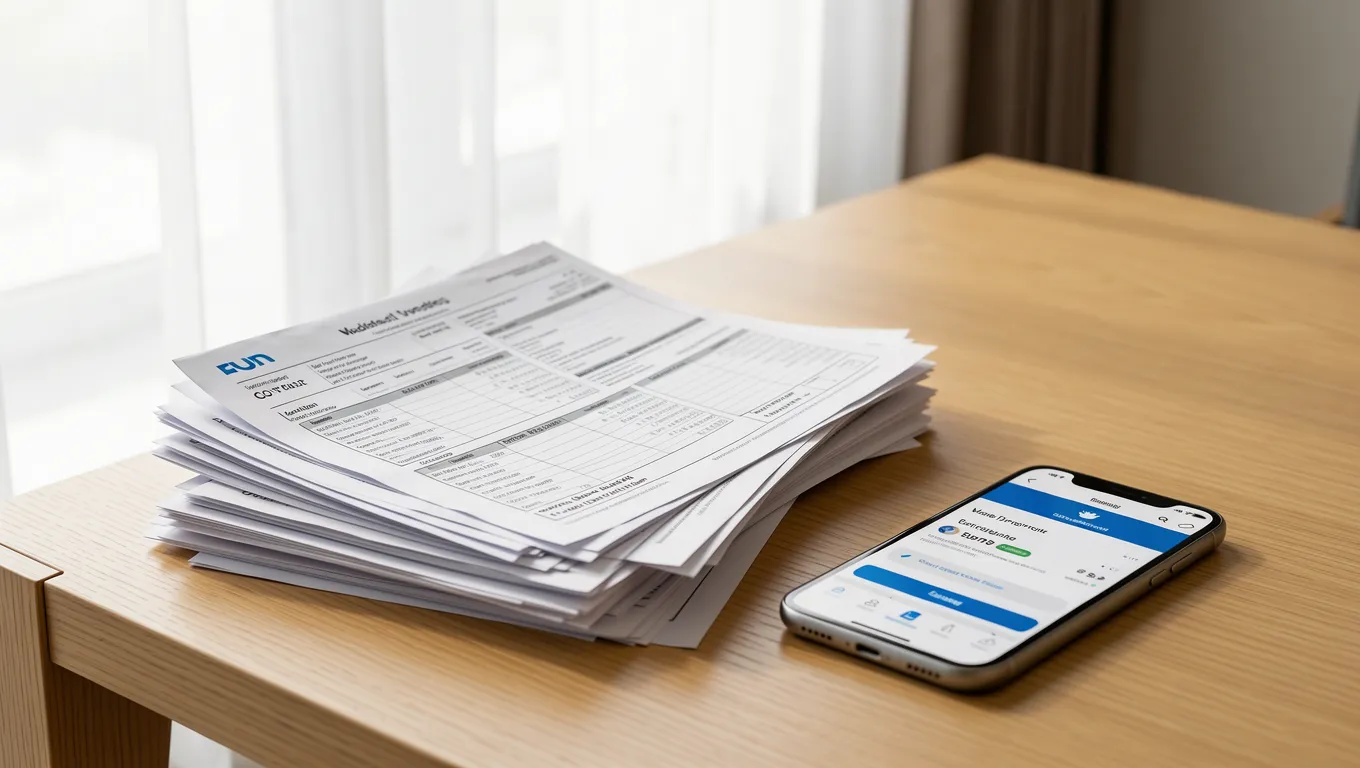 Urgent financial documents and a mobile phone for fast no credit check loans assistance.