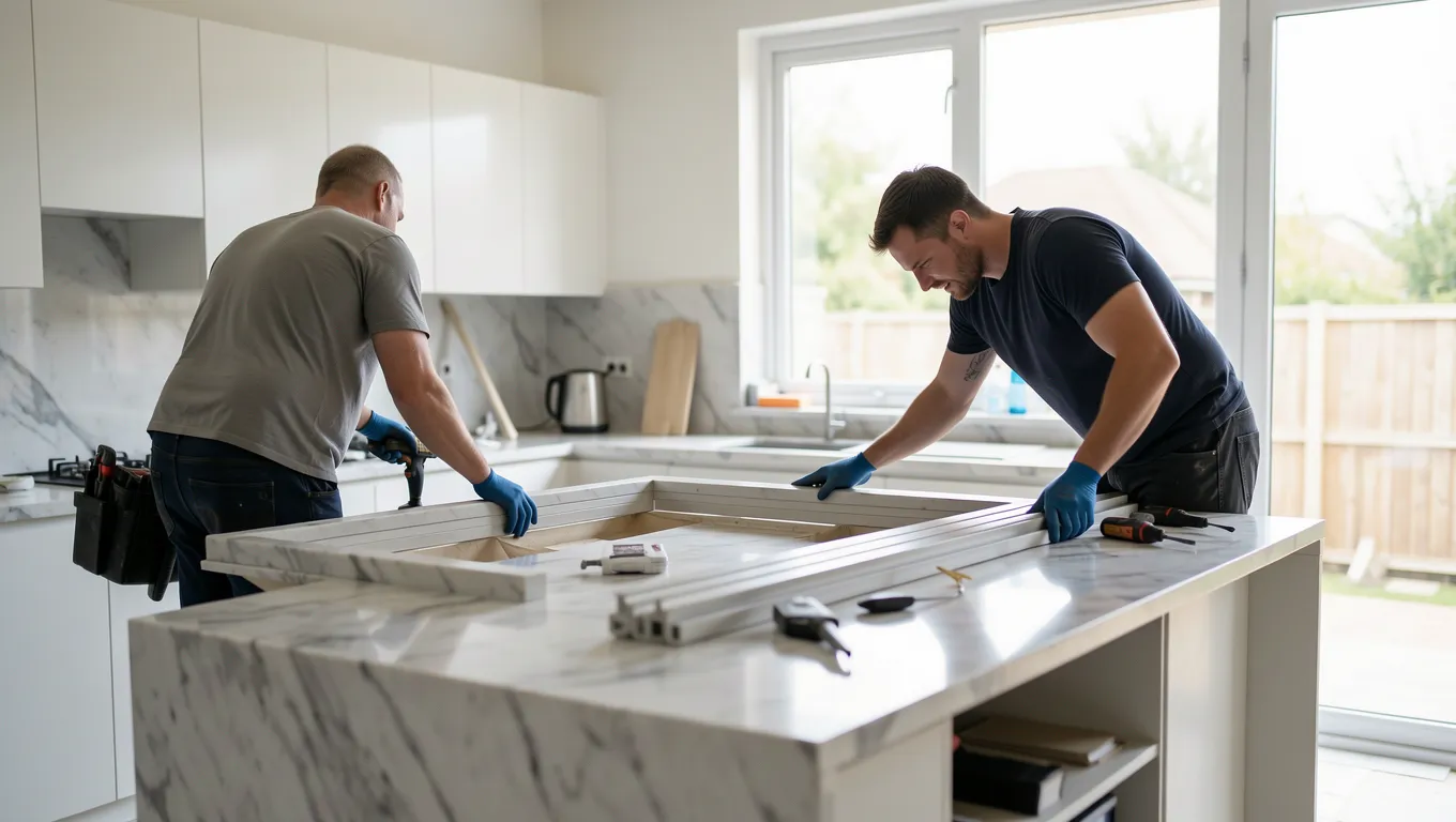 A high-end kitchen remodel using an instant approval personal loan for rapid home improvement.