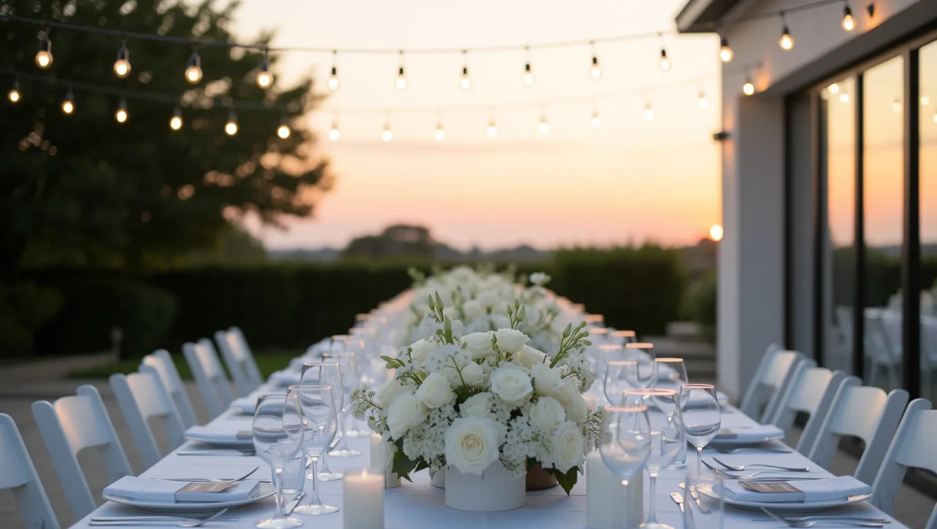 Elegant wedding reception setting illustrating the use of personal loans for wedding expenses.